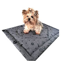 Produktbild von Aves-24 PIMPUS Hundematte rutschfest und waschbar für Hunde und Katzen Grau/Schwarz Größe M 50x70cm