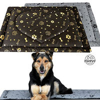 Produktbild von Aves-24 PIMPUS Hundematte rutschfest und waschbar für Hunde und Katzen in Braun/Gold Gr. L 70x100cm