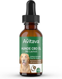 Avitava CBD Vollspektrum Öl für Hunde mit Lachsöl und Bio-Qualität zur Unterstützung von Gelenken, Haut und Fell – Bild 1 von 2