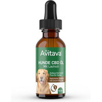 Produktbild von Avitava CBD Vollspektrum Öl für Hunde mit Lachsöl und Bio-Qualität zur Unterstützung von Gelenken, Haut und Fell