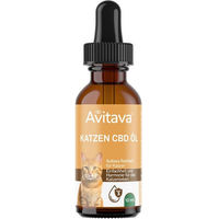 Produktbild von Avitava CBD Vollspektrum Tropfen für Katzen zur Beruhigung mit Bio-Suisse Qualität