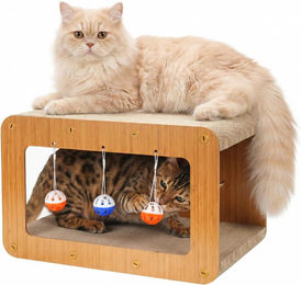 Avont 2-in-1 Katzenkratzhaus aus Wellpappe für Wohnungskatzen kompakt – Bild 1 von 1