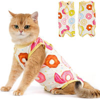 Produktbild von Avont Katzen Erholungsanzug aus Modal Leckschutz Kastrationsanzug Grösse L Lila Bunt