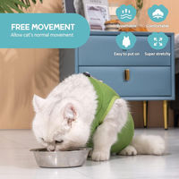 Produktbild von Avont Katzenbody Erholungsanzug für Katzen nach Kastration aus Modal in Grün Größe M