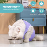 Produktbild von Avont Katzenbody Erholungsanzug Leckschutz für erwachsene Katzen in Lila Größe M