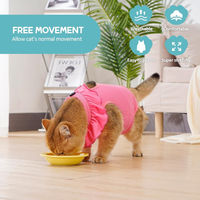 Produktbild von Avont Katzenbody OP Erholungsanzug aus Modal Rosa für erwachsene Katzen