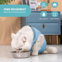 Produktbild von Avont Katzenbody Recovery Anzug aus Modal für Katzen Blau Größe S