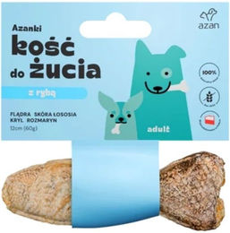 Produktbild von AZANKI Flunder Fischknochen Kauknochen für Hunde zur Zahnpflege 12cm - 12 cm