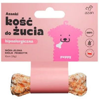 Produktbild von AZANKI Hirschhaut Kauknochen für Welpen 10 cm