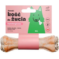 Produktbild von AZANKI Hirschlederknochen für Hunde M/L 17cm zur Zahnpflege - 17 cm
