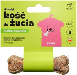 Produktbild von AZANKI Insektenknochen Kauknochen für Welpen mit Rind 10cm getreidefrei und hypoallergen - 10 cm