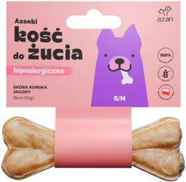 Produktbild von AZANKI Kauknochen aus Pferdeleder für Hunde S/M 12cm Monoprotein und hypoallergen - 12 cm
