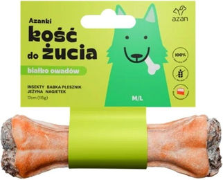 Produktbild von AZANKI Kauknochen für Hunde mit Insekten und Rind getreidefrei und hypoallergen 17cm