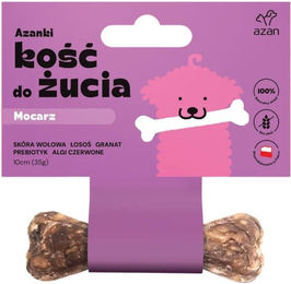 Produktbild von AZANKI Kauknochen für Welpen mit Lachs und Rind getreidefrei 35g