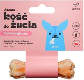 Produktbild von AZANKI Kauknochen Hirschhaut für Hunde Mini 10 cm getreidefrei und hypoallergen - 10 cm