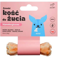 Produktbild von AZANKI Kauknochen Hirschhaut für Hunde Mini 10 cm getreidefrei und hypoallergen - 10 cm