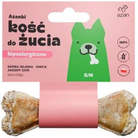 Produktbild von AZANKI Kauknochen Hirschhaut für Hunde S/M 12cm hypoallergen und getreidefrei - 12 cm