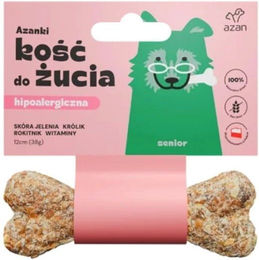 Produktbild von AZANKI Kauknochen Hirschhaut für Hunde Senior 12 cm zur Zahnpflege - 12 cm