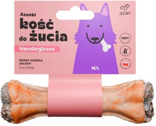 Produktbild von AZANKI Kauknochen Pferdehaut für Hunde M/L 17cm getreidefrei und hypoallergen - 17 cm