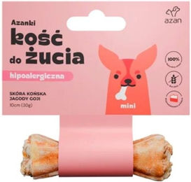Produktbild von AZANKI Kauknochen Pferdehaut für Hunde Mini 10 cm hypoallergen und getreidefrei - 10 cm