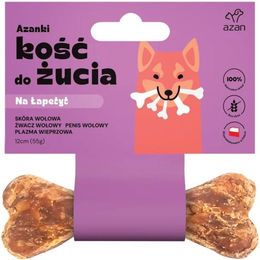 Produktbild von AZANKI Naturkauartikel Kauknochen mit Pansen und Rinderpenis für adulte Hunde 12cm getreidefrei