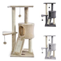 Produktbild von Azomor Kratzbaum für Katzen in Beige mit Plüsch und großem Versteck