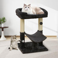 Produktbild von Azomor Kratzsäule mit Sisal und weichem Sitz in Schwarz