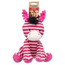 Azor Flamingo Hundespielzeug aus Plüsch in Rosa mit Squeaker – Bild 1 von 3