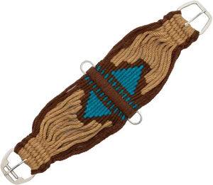 Produktbild von Aztaka-Design Westernsattelgurt aus Mohair für Pferde in Braun oder Bunt