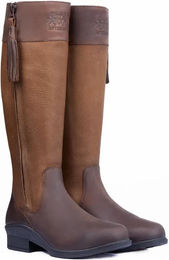 Produktbild von B Vertigo Amelia Reitstiefel aus Leder für Damen wasserdicht Braun Größe 38