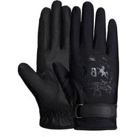 Produktbild von B Vertigo Reithandschuhe Laia für Damen aus Nylon in Schwarz Größe 9