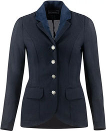 Produktbild von B Vertigo Turnierjacke für Damen mit Mesh-Einsatz in Blau Größe 42