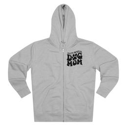 Produktbild von Backprint Zip Hoodie Anti Social Dog Mom