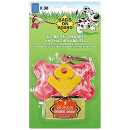 Produktbild von Bags on Board Kotbeutelspender pink - 30 Stk.