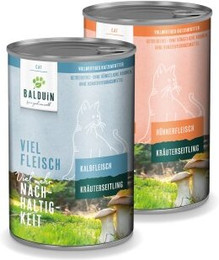 Produktbild von BALDUiN Katze Mix-Paket Kalb & Huhn - 12 x 400 g