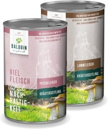 Produktbild von BALDUiN Katzennassfutter Mix-Paket Pute & Lamm - 12 x 400 g