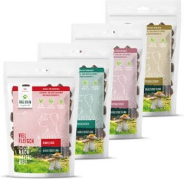 Produktbild von BALDUiN Mix Paket 3 Snacks Rind, Wild, Pute, Pferd