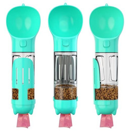 Produktbild von Bäll Reisenapf Hunde Trinkflasche mit Futterbox und Kotbeutelspender - 350 ml