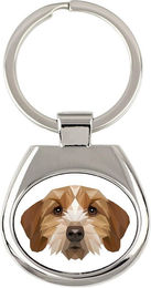 Produktbild von Basset Fauve de Bretagne geometrischer Schlüsselanhänger Art-Dog