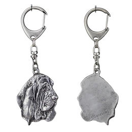 Basset Hound III Silberner Schlüsselanhänger mit Hund – Bild 1 von 5