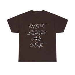 Produktbild von Baumwolle T-Shirt Life is better with Dogs