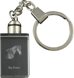 Produktbild von Bay Horse - Crystal pendant with photo of a horse, illuminated pendant, unique gift by Art-Dog brand transparent