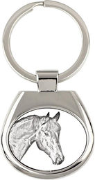 Produktbild von Bay Horse - keychain with a horse, keychain with a print, personalized pendant from the Art-Dog brand silber
