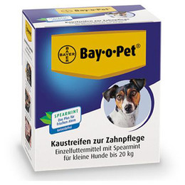 Produktbild von Bay-o-Pet Zahnpflege-Kaustreifen kleine Hunde Spearmint - 140 g