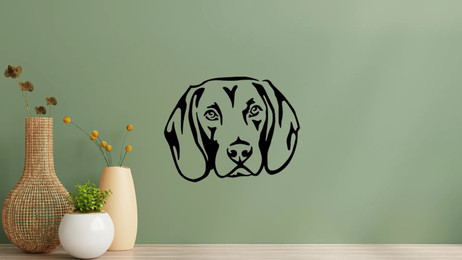 Produktbild von Bayerischer Gebirgsschweißhund Kopf Wandtattoo Wandbild Wandsticker Wandaufkleber Wanddekoration
