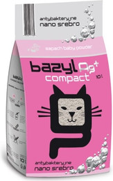 Produktbild von BAZYL Ag+ Compact Baby Powder Bentonit-Katzenstreu mit Nanosilber - 10 l