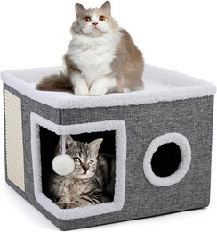 Produktbild von Beaface Doppelstöckiges Katzenbett faltbar und warm