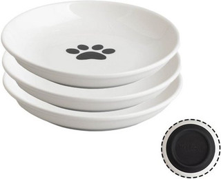 Produktbild von Beaface Futternapf Katzennapf 3er Set Keramik mit rutschfestem Silikonboden - 3 x 5,5 in