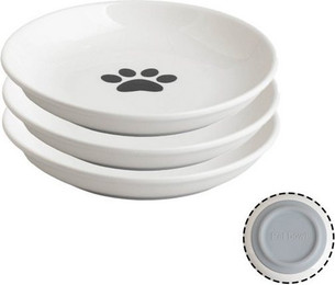 Produktbild von Beaface Futternapf Katzennapf 3er Set Keramik mit rutschfestem Silikonboden