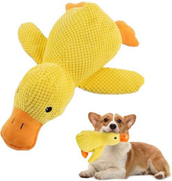 Produktbild von Beaface Tierkuscheltier Antistress Hundespielzeug Ente, Gelbe Plüschente für Hunde, (1-tlg) Beruhigendes Quietschspielzeug für kleine Hunde